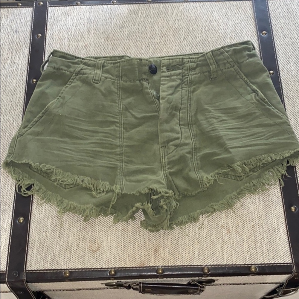 Free people army green shorts